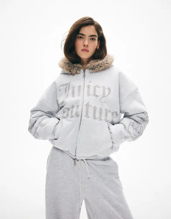 Двусторонняя куртка с капюшоном JUICY COUTURE X Bershka