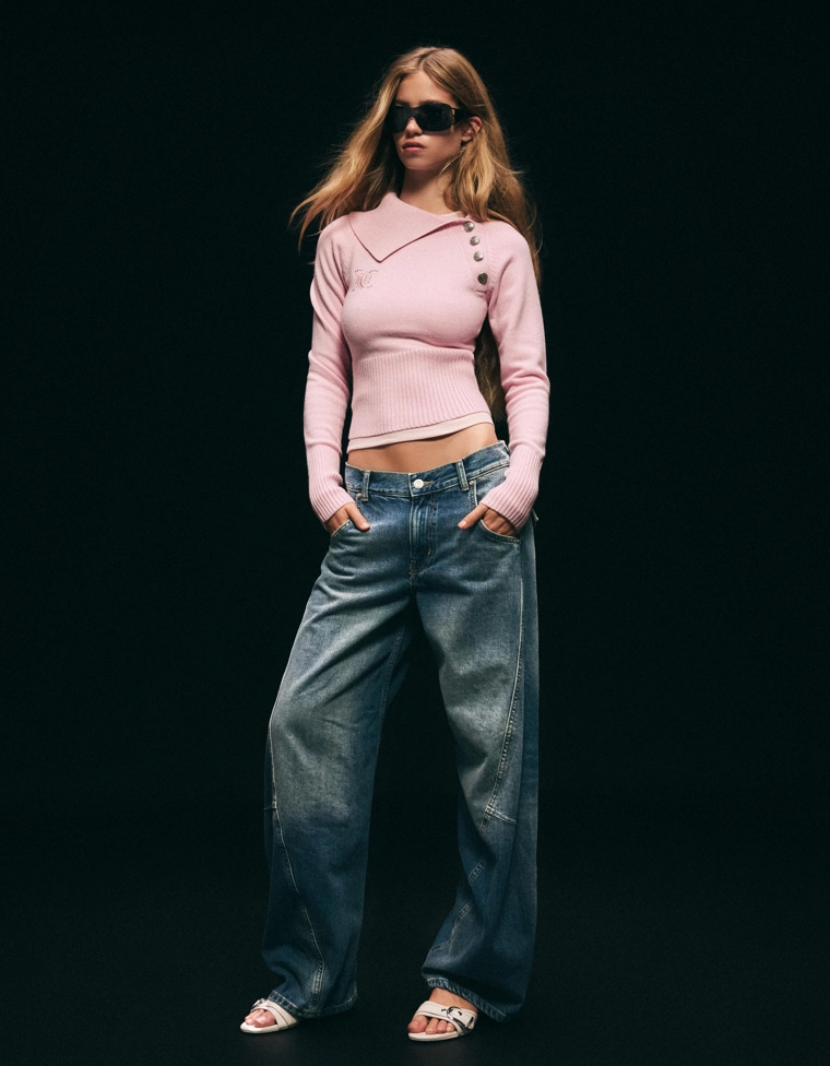 Свитер с воротом на пуговицах JUICY COUTURE X Bershka