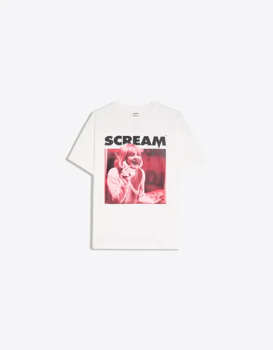 Футболка с принтом SCREAM, короткие рукава