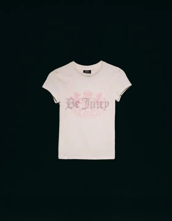 Облегающий топ JUICY COUTURE X Bershka, короткие рукава