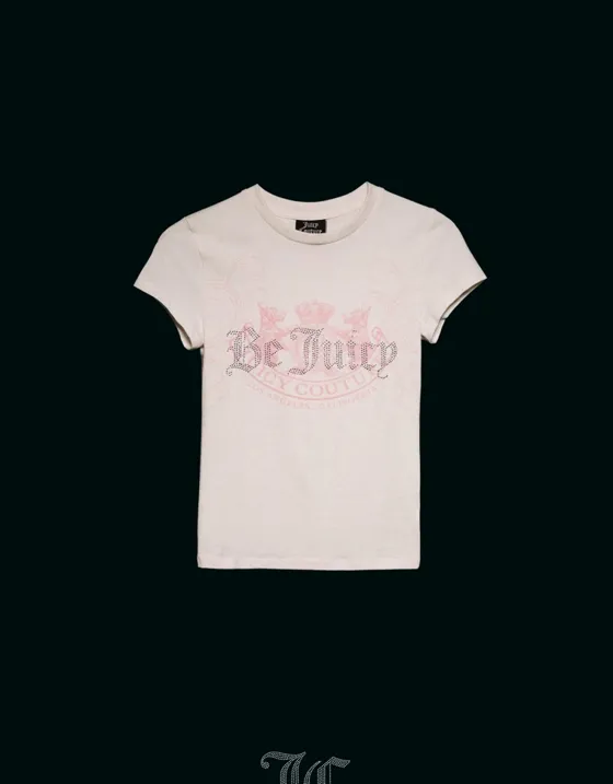 Облегающий топ JUICY COUTURE X Bershka, короткие рукава