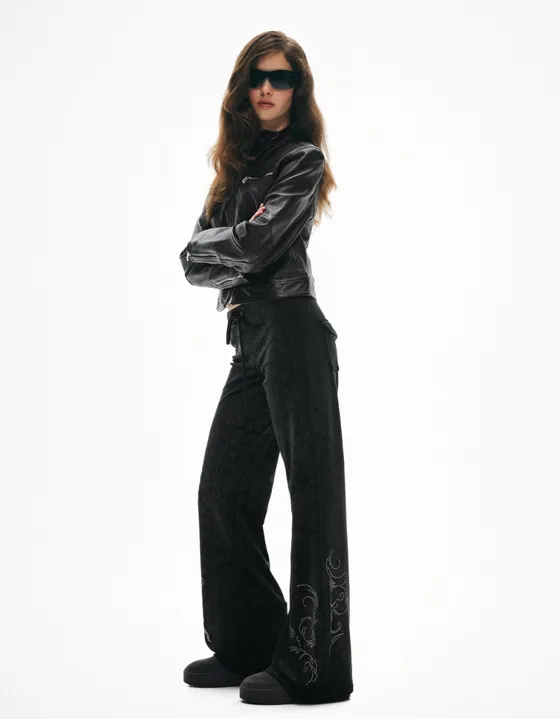 Бархатные брюки JUICY COUTURE X BERSHKA