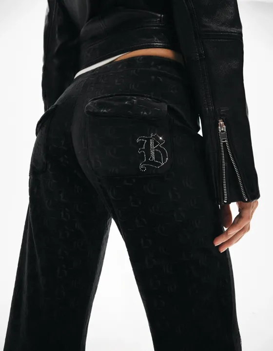 Бархатные брюки JUICY COUTURE X BERSHKA
