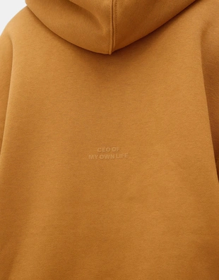 Light Brown|7058/700 - Bershka Худи из мягкой ткани