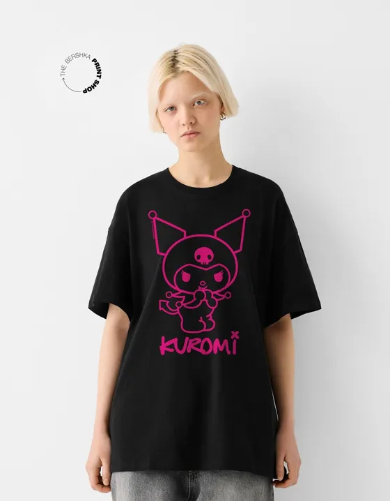 Облегающая футболка Kuromi с коротким рукавом
