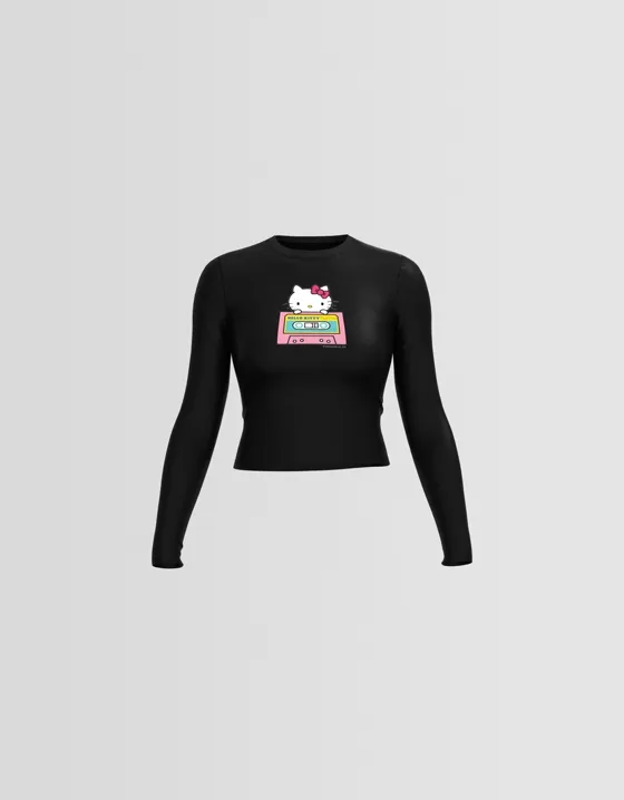 Футболка с длинными рукавами и с принтом Hello Kitty and Friends
