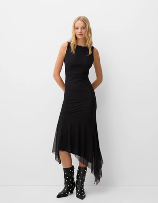 BLACK|1110/560 - Bershka Ботильоны на высоком каблуке с заклепками