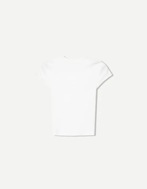 Футболка с круглым вырезом и короткими рукавами