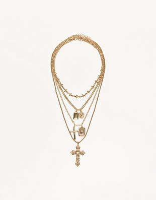 Набор из четырех ожерелий с подвесками- Заказать в России