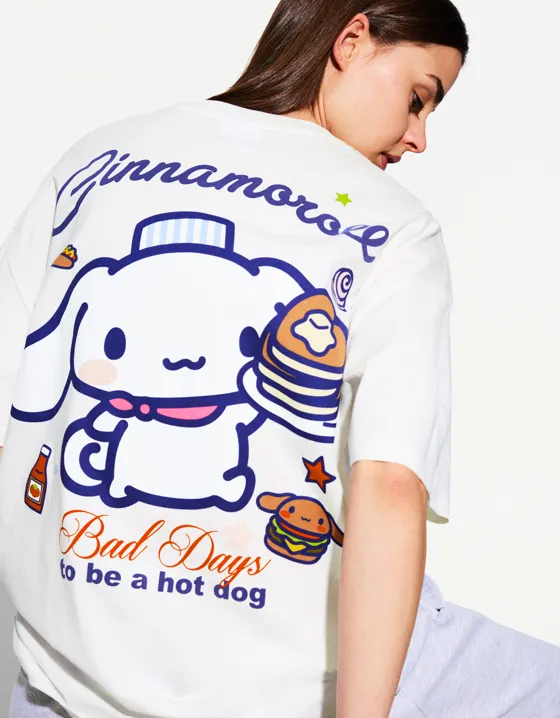 Футболка с короткими рукавами и принтом Cinnamoroll