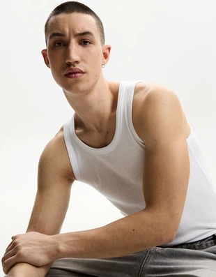 Топ на бретелях в рубчик- Заказать в России