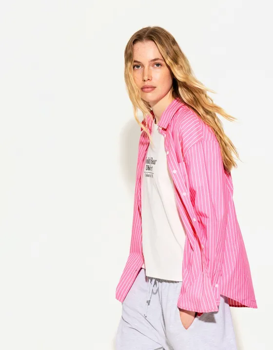 Oversize poplin shirt