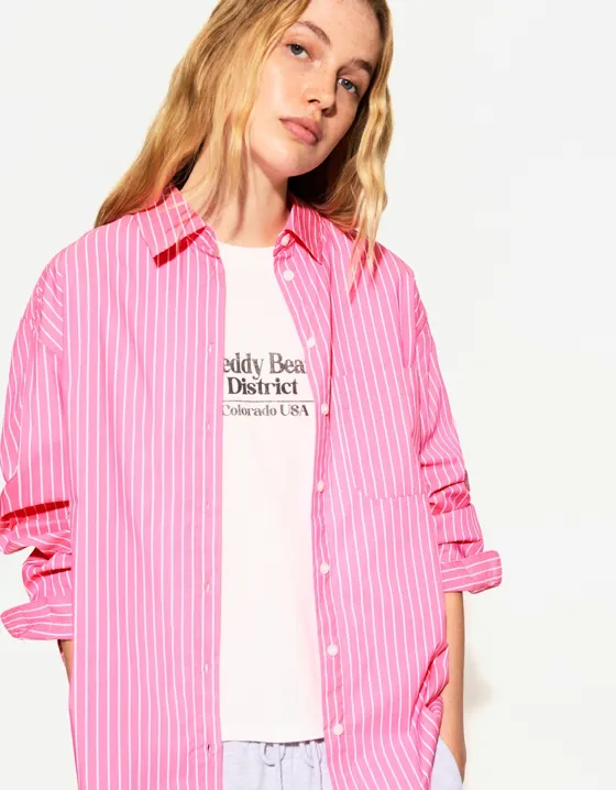 Oversize poplin shirt