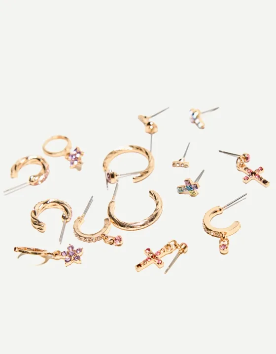 Набор из 8 пар серег