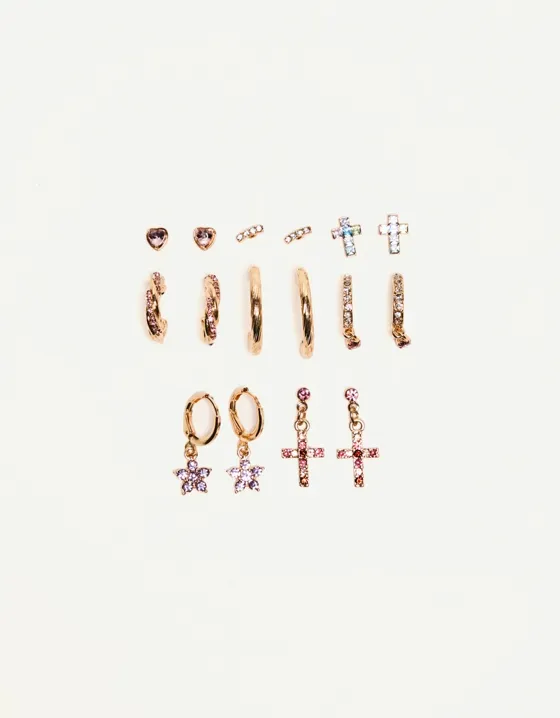 Набор из 8 пар серег