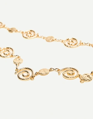 Ремень-цепочка с деталями «Спираль»- Заказать в России