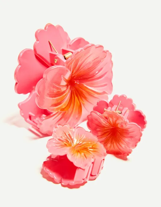 Набор из 3 заколок для волос “Цветы”