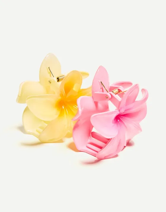 Набор из 2 заколок для волос “Цветы”