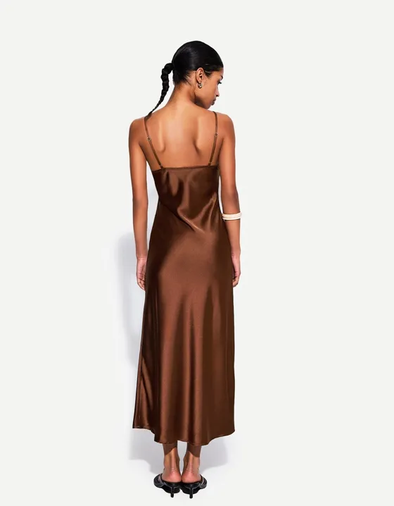 Платье миди из сатина