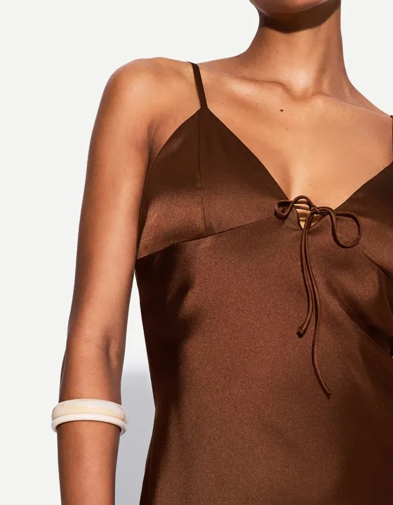 Платье миди из сатина