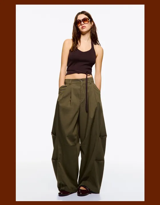 Брюки-парашюты свободного кроя