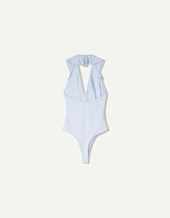 Боди BERSHKA SERIES на бретелях со сборкой
