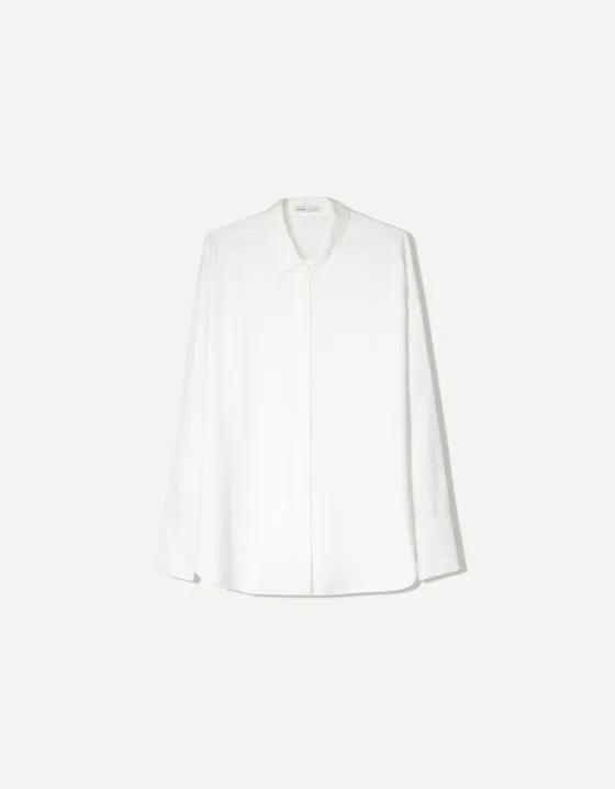 Рубашка oversize из смесового льна