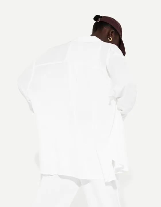 Рубашка oversize из смесового льна