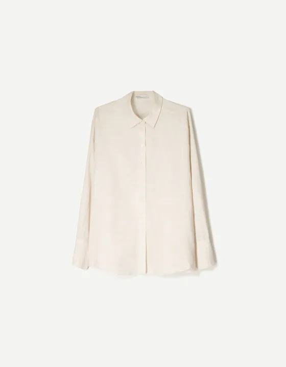 Long sleeve oversize linen shirt