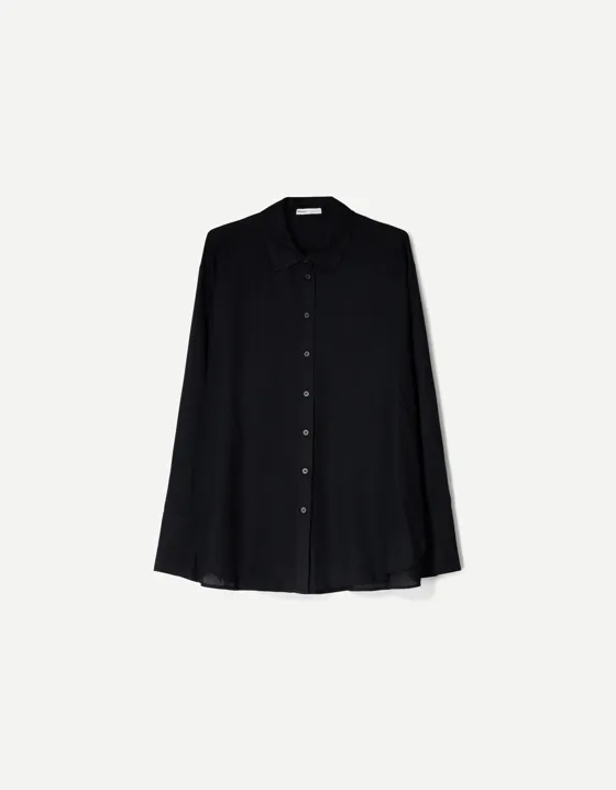 Long sleeve oversize linen shirt