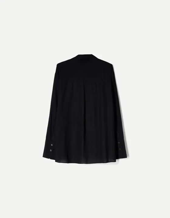 Long sleeve oversize linen shirt