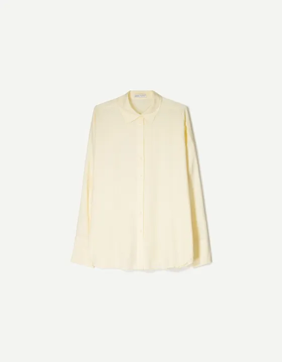 Long sleeve oversize linen shirt