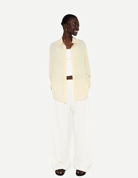 Long sleeve oversize linen shirt