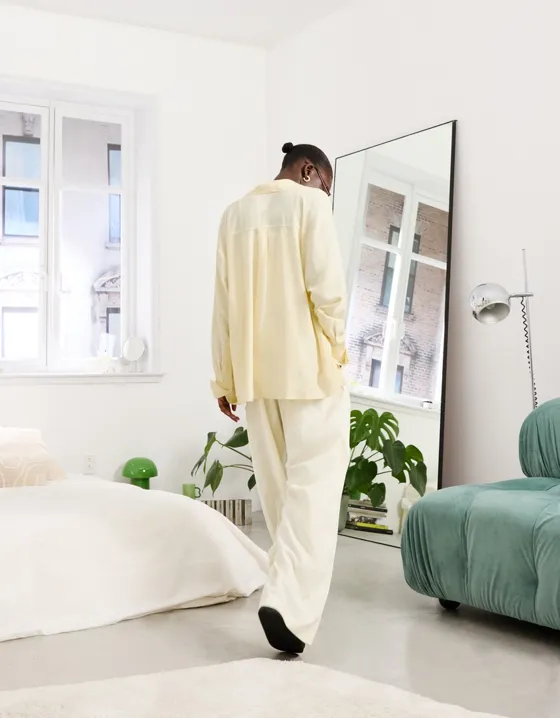 Long sleeve oversize linen shirt