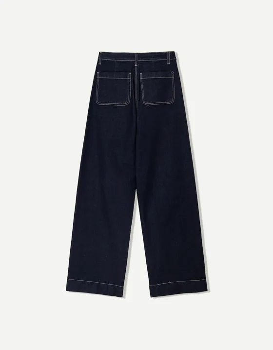 Seamless wide-leg jeans