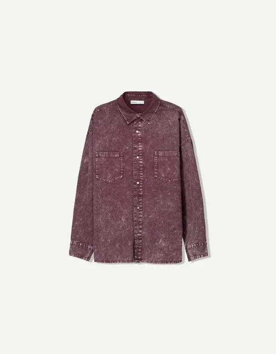 Рубашка в стиле oversize с длинными рукавами