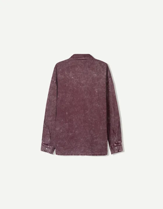 Рубашка в стиле oversize с длинными рукавами