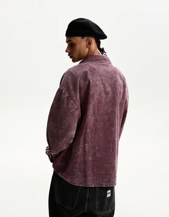 Рубашка в стиле oversize с длинными рукавами