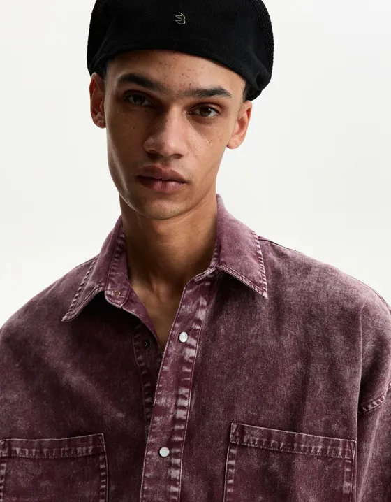 Рубашка в стиле oversize с длинными рукавами