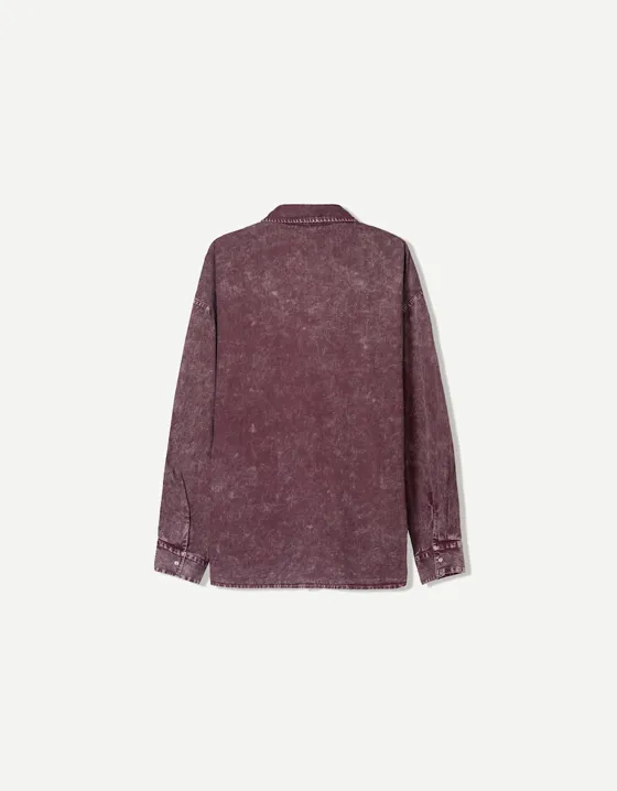 Рубашка в стиле oversize с длинными рукавами