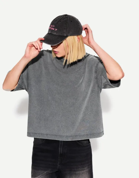 Heavy cotton boxy fit short sleeve T-shirt