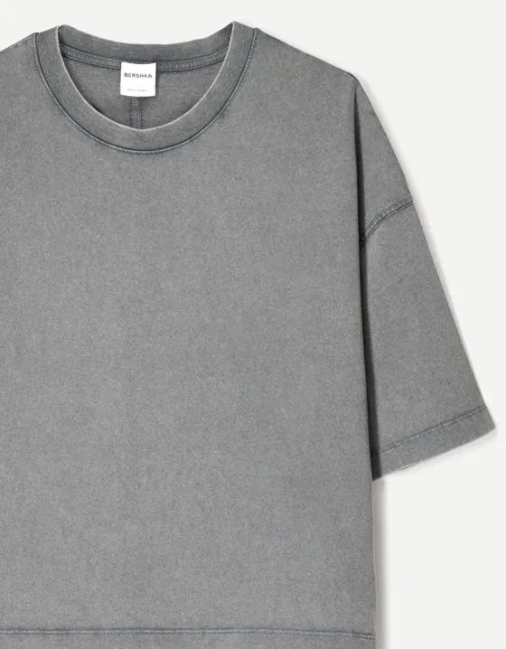 Heavy cotton boxy fit short sleeve T-shirt