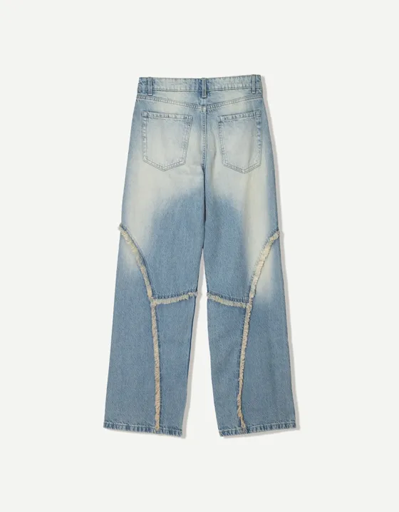 Baggy jeans with fringing