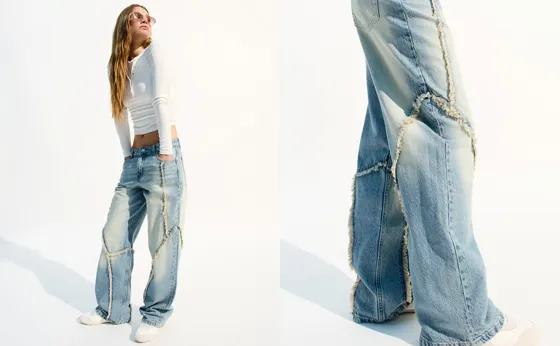 Baggy jeans with fringing