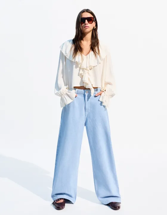 Super baggy full-rise jeans