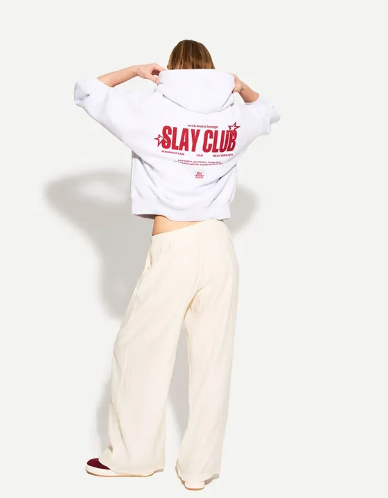 Wide leg drawstring trousers