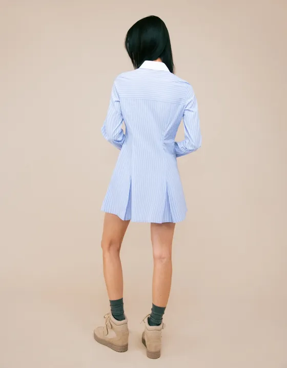 Mini poplin shirt dress
