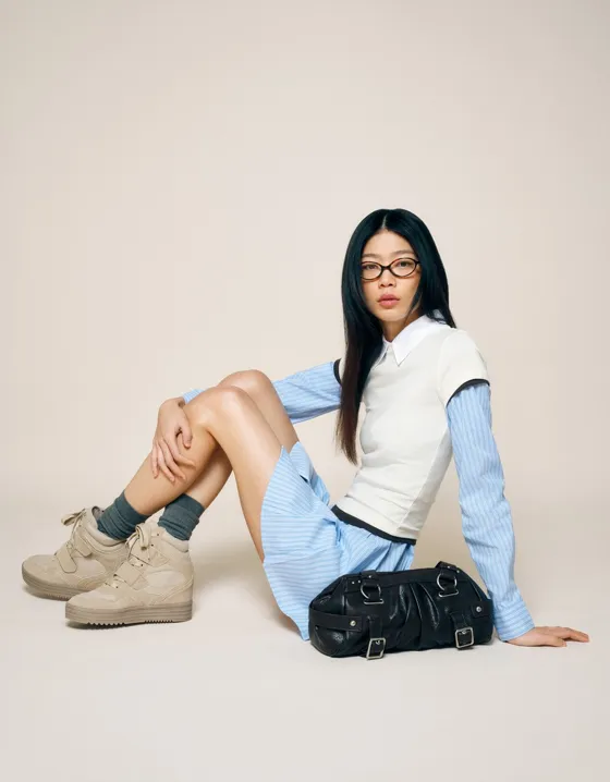 Mini poplin shirt dress
