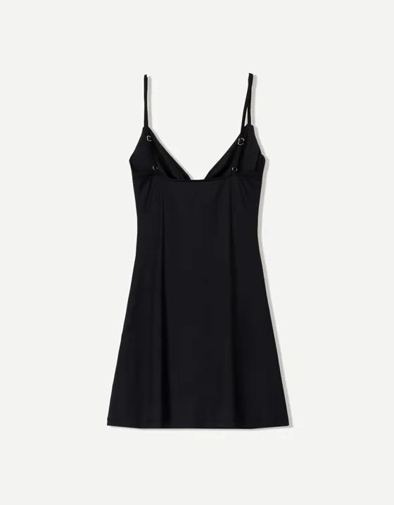 Mini dress with cowl neckline