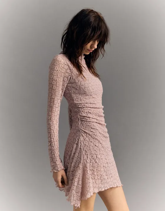 Gathered mini dress
